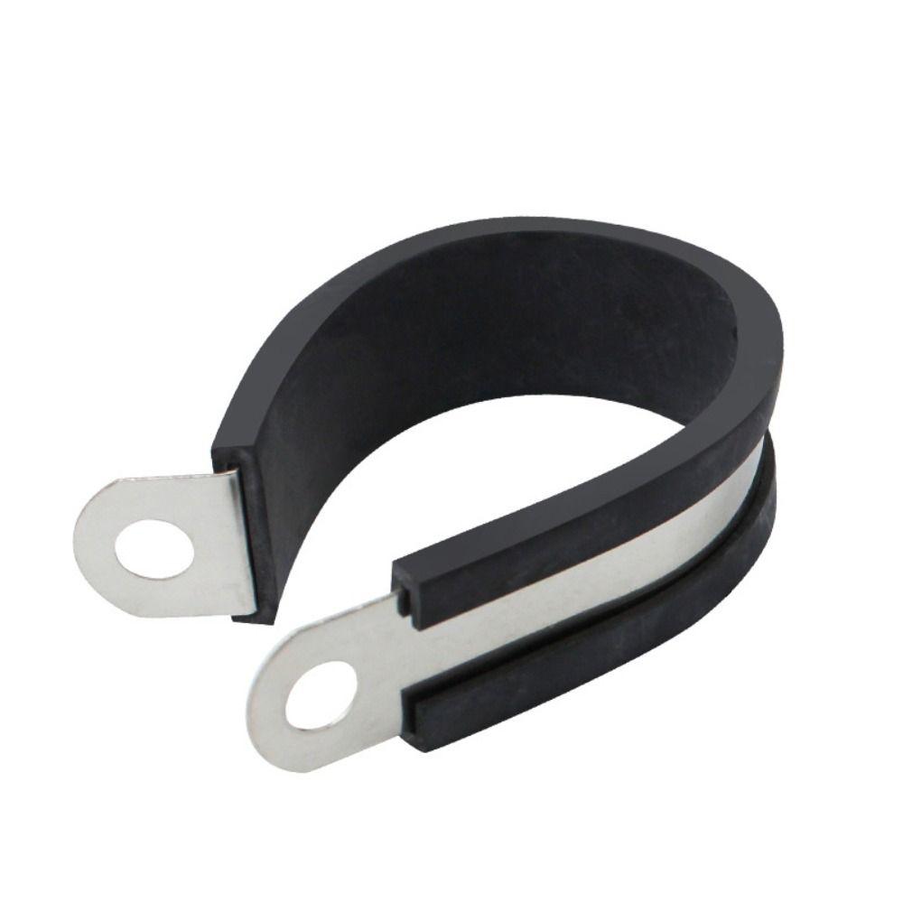 Metal Wiring Hose Clamp Useful Cable Fasteners Rubber Lined Clips  Hardware Electrical Fittings