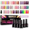 MAYJAM 6Pcs/Set Nail Art UV Gel Polish 8ML Soak Off Nail Gel Glittery Sequins UV Gel Nail Polish Kit Valentine Gifts