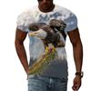 Men T Shirt Animal Print 3D Eagle Print T-shirt Summer Casual Short Sleeve Retro Harajuku Oversized Clothing Tops
