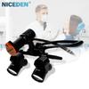 4X 5X 6X Dental Binocular Magnifying Loupes 5W Surgery Medical Headlamp Lithium Battery 300-600mm
