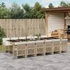 VidaXL Garden Dining Set and Cushions 13 Pcs Beige 3210766