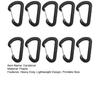 10Pcs Climbing Carabiner Heavy Duty Lightweight Portable Outdoor Hiking Camping Backpacking D-shaped Ring Buckle Snap Hook Clip