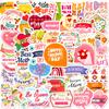 Flowers Happy Mother'S Day Stickers Independent Station Bouquet Flower Wrapping Decoration Holiday Gifts Gift Stickers