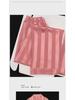 Women's Striped Long-Sleeve Pajamas - Spring/Summer Solid Color