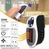 500W Winter Electric Heater Portable Heating Stove Mini Wall-Outlet Powerful Fast Heating Warm Heater Remote Control Electric Heater