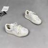 Spring 2025 New Round Head Lace-up Ins Retro Platform White Shoes Women's Niche Versatile Casual Sports Shoes