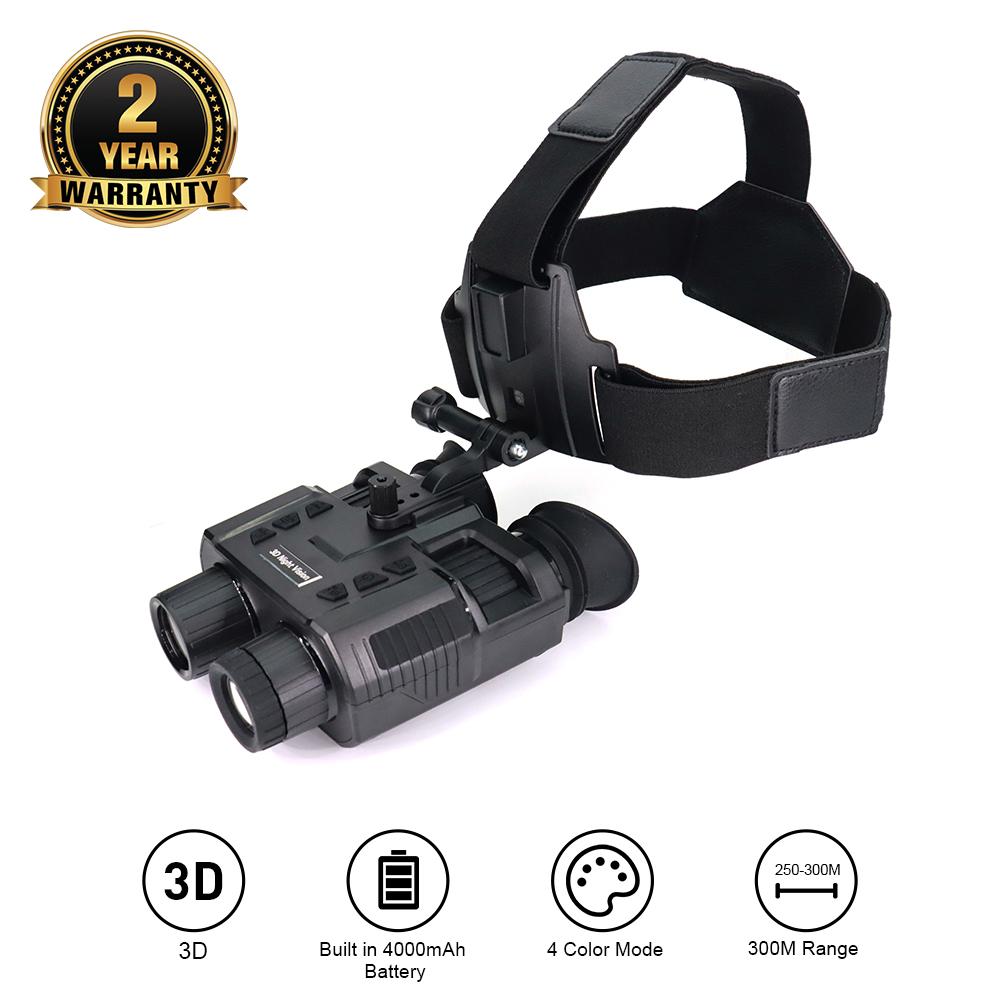 NV8000 Helmet 3D Night Vision Goggles IR 1080p HD Infrared NV Binocular Naked Eye 3D Helmet Eyepiece Head Mount Darkness