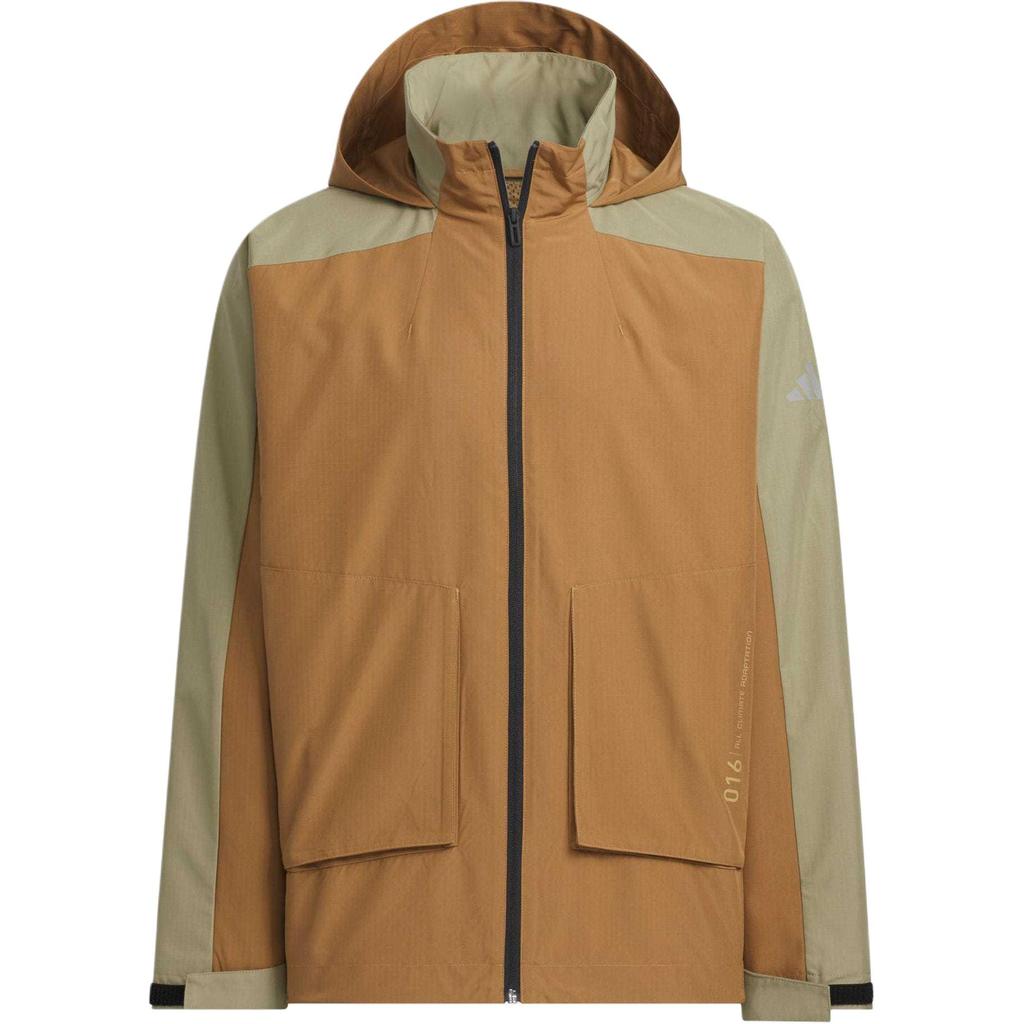 Adidas FW24 M Tran Jacket Series Water-Resistant Sports Casual Jacket Men Jackets Desert-Brown JM9153