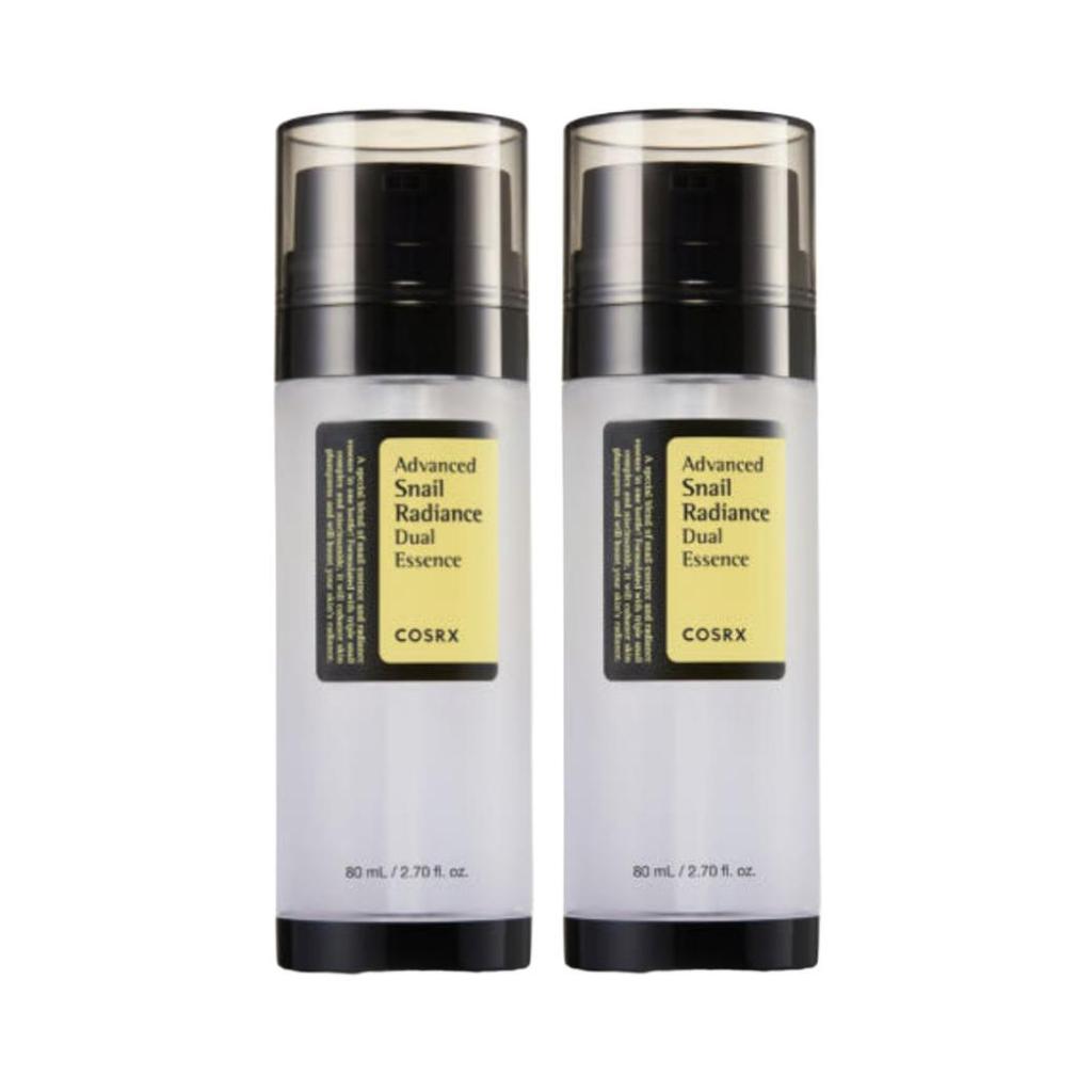 COSRX Advanced Snail Radiance Dual Essence 80ml – “Buy 1 Get 1 Free” Dual-Chamber Brightening & Hydrating Essence Duo