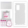 apgo Protective Skin Sticker for the Back+sides Compatible with Oppo Reno 6 Pro 5G, Full Wrap Film, Foil, Vinyl - Pattern Transparent Carbon