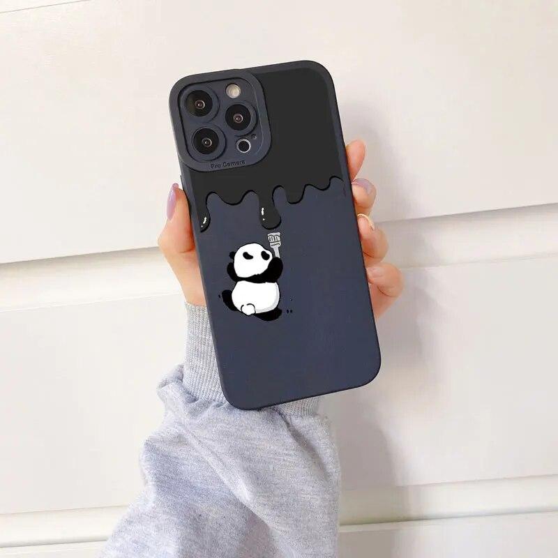 Animation Lovely Phone For Iphone XR Max 11 Plus 6 13 Mini 7 14 X 8 12 XS Pro 6s Straight Silicon Soft TPU Silicone Case Cover