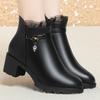 Women's Autumn and Winter, New Boots and Elderly Women's Shoes Warm Velvet Leather Shoes Mother Shoes Soft Leather Cotton Shoes