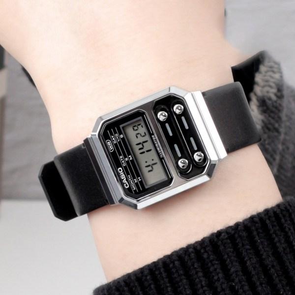 Casio Винтажные цифровые водонепроницаемые наручные часы с бесплатной пряжкой в стиле ретро