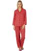Women Rayon Night Wear Pajama Set Printed Full Sleeve Shirt with