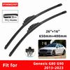 Car Wipers Double Rubber for Genesis G80 G90 2013-2023 Front Brushes Cutter Automobiles Parts Accessories Windscreen Wipers Wear Parts