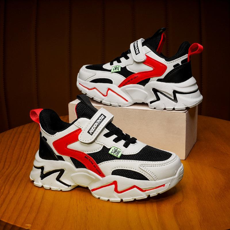 Zhongda Children's Dad Shoes Casual Outdoor Sports Mesh Blue Sneakers 2025 Spring and Summer Boys Mesh Shoes Breathable Double Mesh