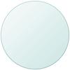 VidaXL Table Top, Ø 700 Mm, Tempered Glass, No Assembly, Transparent, Round, 8 Mm Thickness 243628