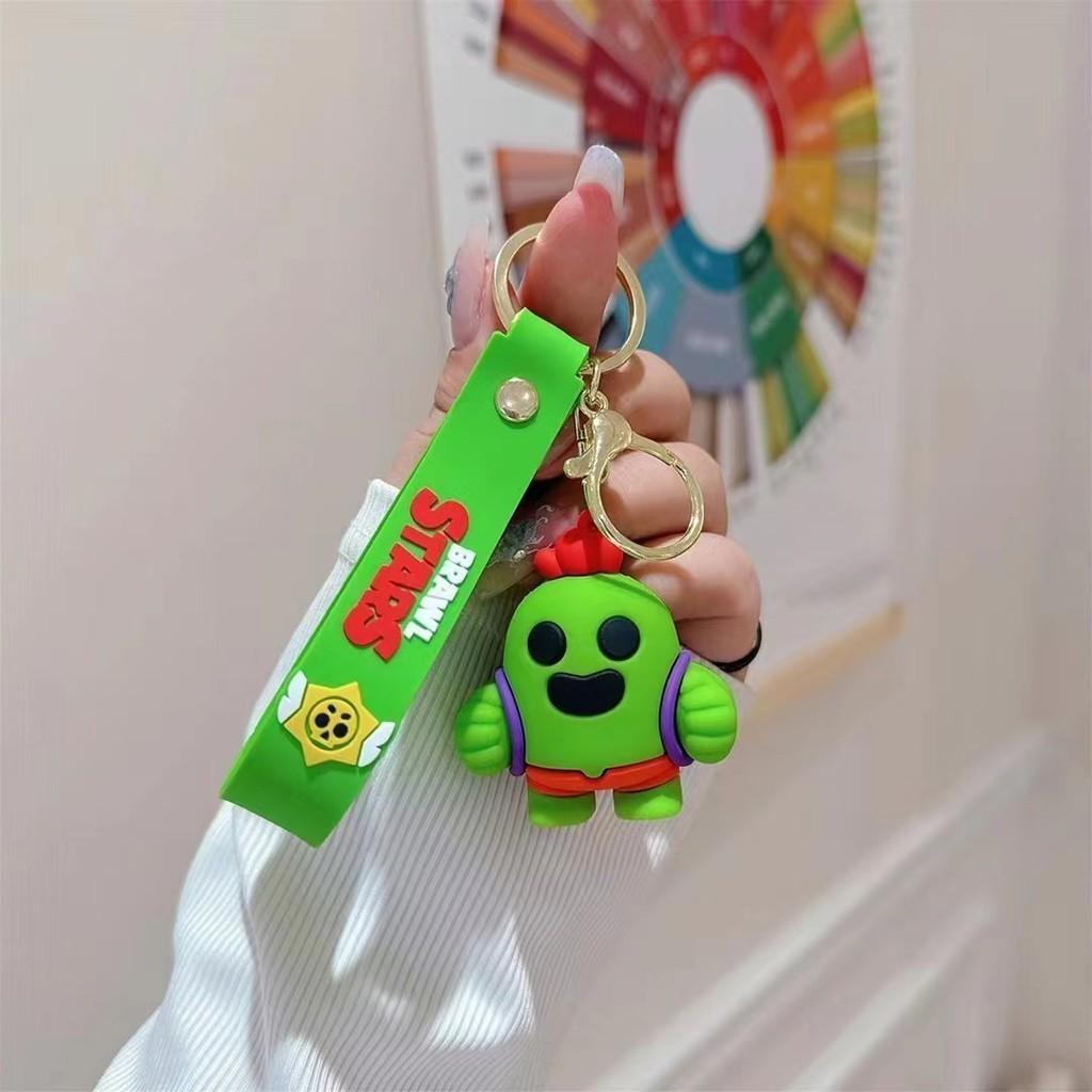 Милый мультяшный силиконовый брелок для ключей от машины Brawl Stars Нита Джесси Би Спайки Пэдди
