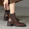 Chelsea Platform Ankle Boots Women Autumn Winter Fashion Leather Boots for Women Non-slip Comfortable Casual Women's Boots