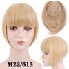 Fringe Bangs Synthetic Hair Extensions Clip In Bangs 6 Inch Short Straight Hairpiece Front Neat Bang Two Side Blonde