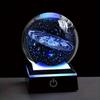 1pc 3D Galaxy Crystal Ball With Colorful LED Light Base,Cool Science Astronomy Space Ball Style Night Light,Suitable For Christmas,Boyfriend Birthday