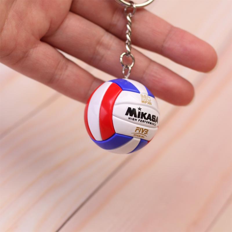 Sports Keychain Set: Basketball, Football, Volleyball - Unique Chain Rings & Personalized Luggage Accessories for Fans