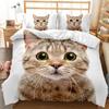 Cat Duvet Cover Set Cool Cat In Hat With Sharp Eyes Animal Twin Bedding Set Bedclothes Queen King Size Polyester Qulit Cover