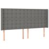 VidaXL Headboard with Ears Dark Grey 163x16x118-128 Cm Fabric3120021