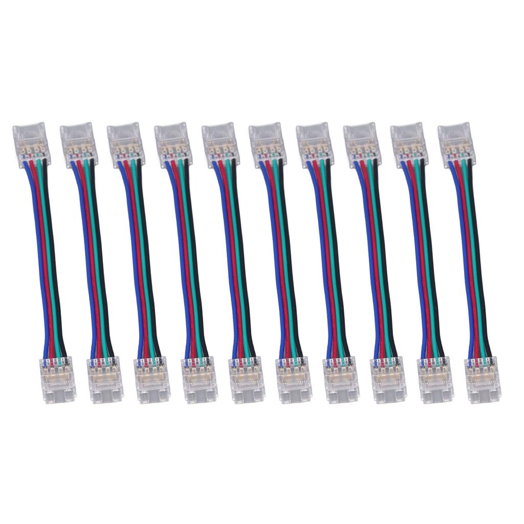 10 шт. комплект соединителей для светодиодной ленты 4Pin 10 мм быстрое соединение с сильной совместимостью светодиодная лента