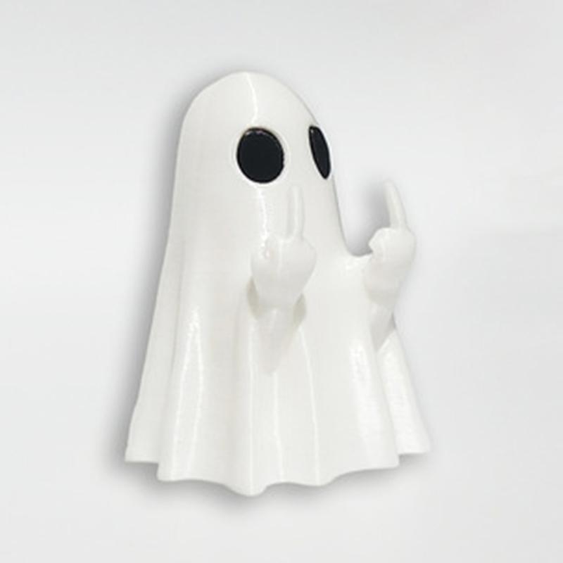 Светящийся средний палец, милая статуэтка призрака, маленькие страшные фигурки призраков, украшение для дома на Хэллоуин, украшение стола