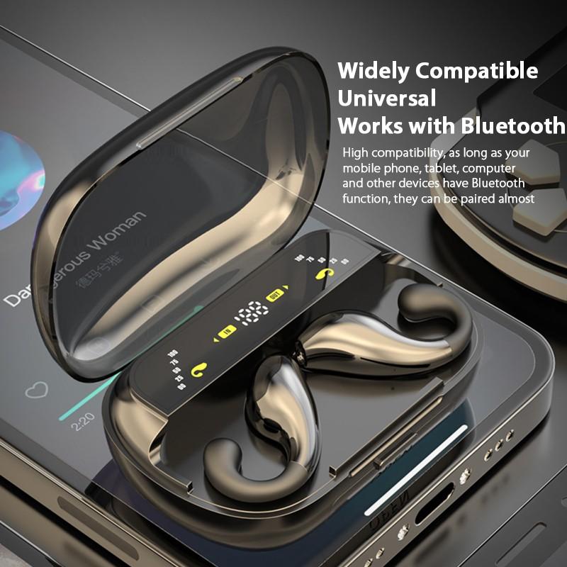 OWS Bluetooth 5,3 Спортивная гарнитура с зажимом для наушников Безболезненное ношение наушников Стереозвук Музыка Беспроводные наушники
