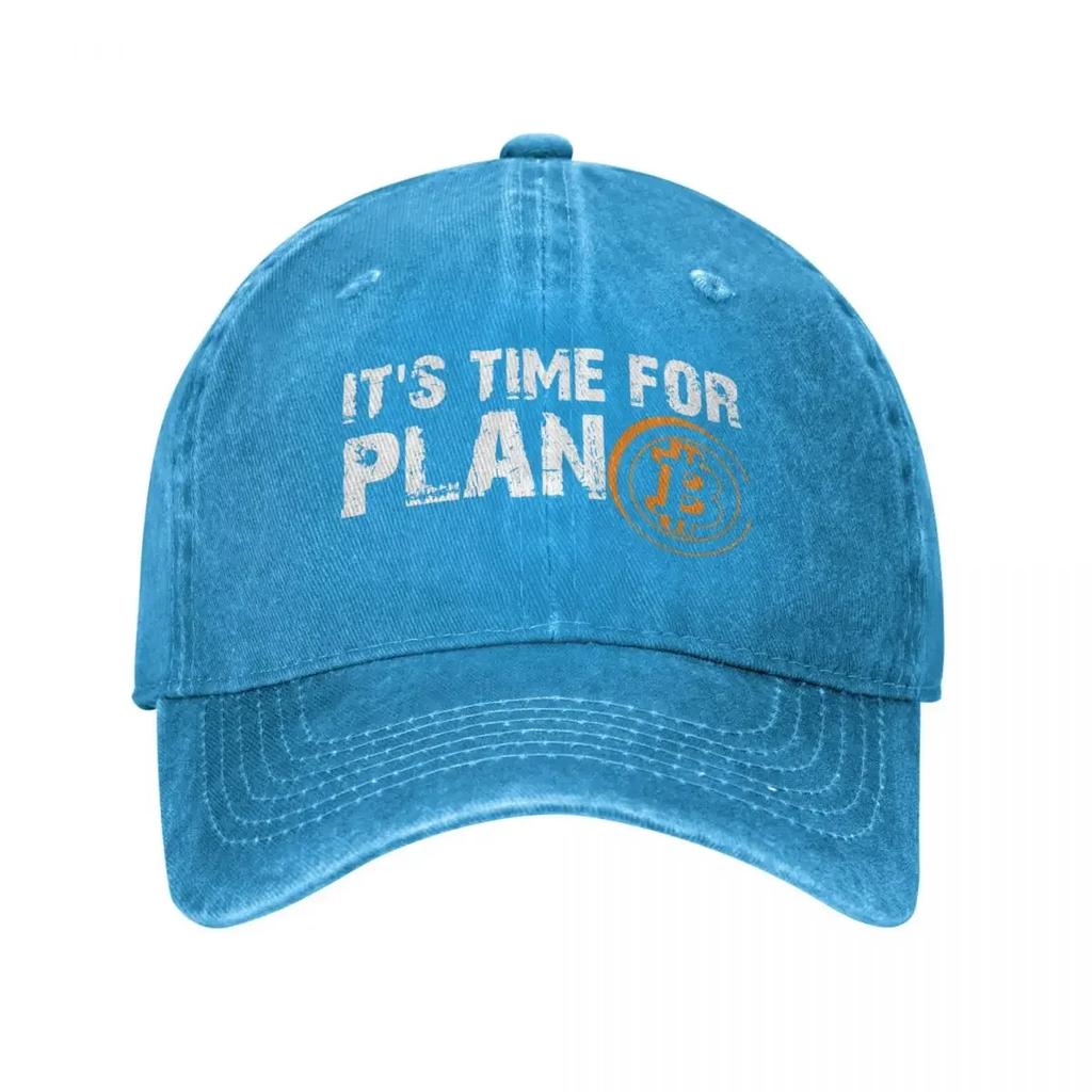 Hip Hop Denim It's Time For Plan B Bitcoin BTC Crypto Currency Baseball Caps Dad Cowboy Hats Blockchain Cap Hats