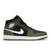 Air 1 Mid Medium Olive Unisex Sneakers Green Black White DQ8426-092