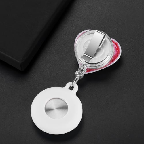 Lancardo Nurse Watch, Analog, Stretchable, Waterproof, Clip-on Watch for Women, Upside-Down, Cute and Stylish, Heart Embroidered Silicone Pocket Watch