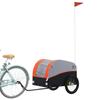 VidaXL Bicycle Trailer, Transport Cart with Hitch Bar, Luggage Trailer, Bicycle Trailer, Black and 94124