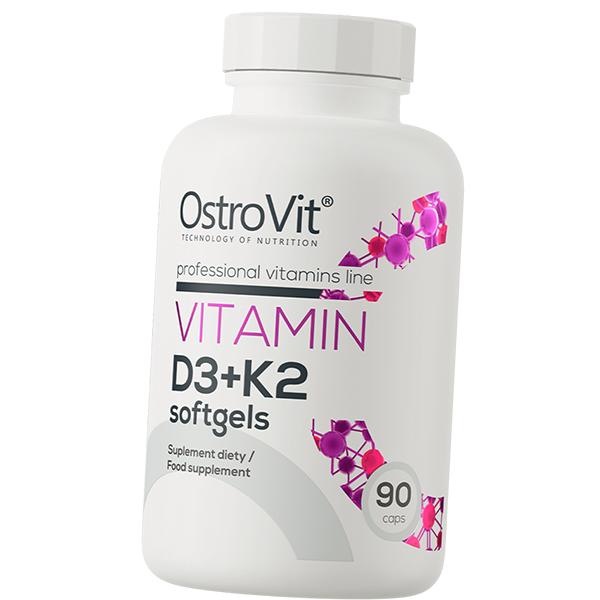 Vitamin D3 K2, Vitamin D3 + K2 Softgels, Ostrovit 90gelcaps (36250106)