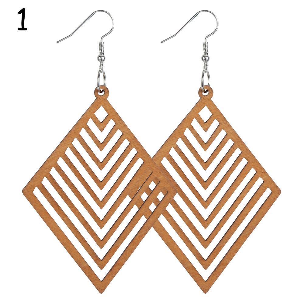Jewelry Bohemian Wooden Earring Making African Pendant Dangle Earrings