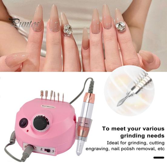 Electric Nail Polishing Machine High Speed Nail Polisher with 6 Grinding Heads for Versatile Nail Care