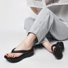 6cm Flip-flops Anti Slip High Heel Slippers Women's Slope Heel Thick Sole Slippers Summer Beach Shoes Fashionable and Comfortable