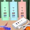 4 Port USB Type C Charger Strip Power Socket Charger Station Splitter 2USB 2PD Fast Charger Phone Adapter Plug Electrical Socket