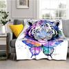 Большой чехол для дивана-кровати с 3D принтом тигра, мягкое и волосатое одеяло, плед, мягкие теплые фланелевые одеяла, подарок для фанатов