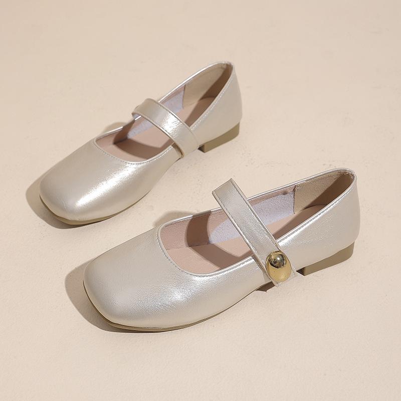 Xiaoxiangfeng Single Shoes 2025 New Doudou Shoes Soft-soled Single Shoes Mary Jane Shoes Lightweight and Breathable Grandma Shoes Small Leather Shoes
