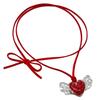 OTHER-worldly Heart Wings Pendant Necklace [Red]