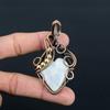 Moonstone Gemstone Handmade Pure Copper Wire Wrapped Wonderful Jewelry Pendant