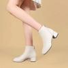 Women's Ankle Boots Beige Booties Elegant Female Short Shoes Winter 2024 On Promotion New In Large Size Warm Footwear Spring Hot