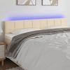 VidaXL LED Headboard Bedroom Furniture Double Bed Accessory Head of Bed Frame Interior Cream 3121639
