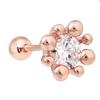 Bubble Bubble 14K Gold Needle Rose Gold White Cubic Piercing (S8539498)