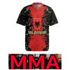 MMA Kick Boxing Muay Thai UFC T-Shirt Country National Flag Retro Vintage Albania Symbol Emblem 3D Print Men Women Short Sleeve Round Neck Red