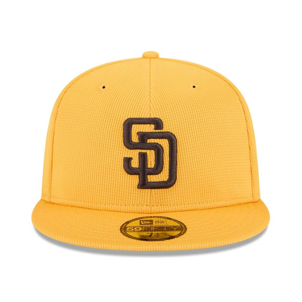 2025 Spring Camp Model Cap Overseas Import 59FIFTY San Diego Padres 2025 MLB SPRING TRAINING BP FITTED CAP GOLD SAN DIEGO PADRES Baseball 5950 Hat