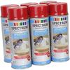 Aerosol Spray Paint - Set of 6 - RED - 400ml - Quick Drying 10 Min - Wood, Metal, PVC